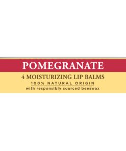 Burt's Bees Lip Balm Stocking Stuffers, Moisturizing Lip Care Christmas Gifts, Original Beeswax with Vitamin E & Peppermint Oil, All Natural (4-Pack) Pomegranate 4 Count (Pack of 1) 36 61TVpmpWPmL