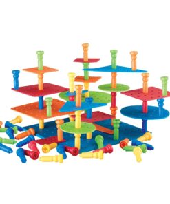 Lauri Tall-Stackers - Pegs Building Set 12 61TW auTnL