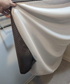 Title: Hookless® It’s A Snap!® Fabric Snap-In Shower Curtain Liner, Water-Repellant, Easy Install, White Color 70 x 54in 28 61TXFIKZ5UL