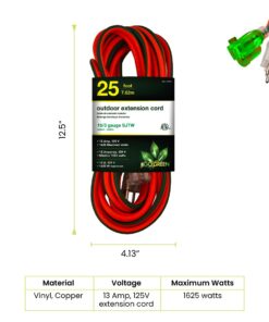 Alternative view of Go Green Power Inc. (GG-13725) 16/3 SJTW Outdoor Extension Cord, Lighted End, 25 ft Orange