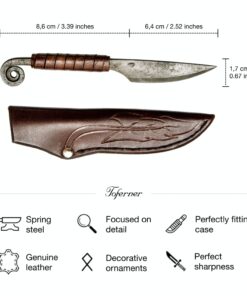 Toferner Original Gift - Letter Opener - Hand Forged Knife- Sports- Hand Made Genuine Leather Case- Hardened Blade - Vintage– Art Collection- Antiquity- Great Gift Idea 18 61TaO07xP6L