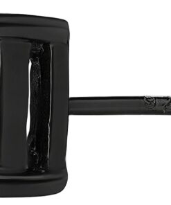 Queen Jewelers Sterling Silver Black Cubic Zirconia Princess-Cut Stud Earrings 10 MM 6 61TaPpy4TjL