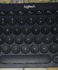 Logitech K380 Pebble Multi-Device Bluetooth Keyboard – Windows, Mac, Chrome OS, Android, iPad, iPhone, Apple TV Compatible – with Flow Cross-Computer Control and Easy-Switch up to 3 Devices –Dark Grey Dark Grey 41 61Tb08l6uL