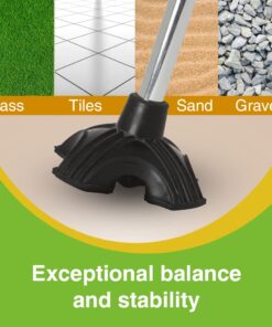 Alternative view of BodyHealt Universal Standing Quadruple Cane Tip - Walking Stick Base Stabilizing Device, Black