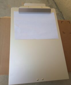 Amazon Basics Metal Clipboard with 2 Compartments and Interior 250 Sheet Paper Storage, 14.09 x 9.21 x 2.6 Inches, letter size, Silver 38 61TceAmeBwL