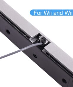 JINHEZO Replacement Wired Infrared IR Ray Motion Sensor Bar Compatible Nintendo Wii and Wii U Console (Silver/Black) 12 61TfHkA 8TL