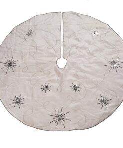 Kurt Adler 48-Inch Ivory Scroll Embroidery and Sequin Treeskirt 8 61TfgEQq6IL