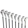 Menâ€™s Powerbilt Golf EX-550 Hybrid Iron Set, which Includes: #4, 5, 6, 7, 8, 9, PW +SW Regular Flex Graphite Right Handed New Utility Clubs