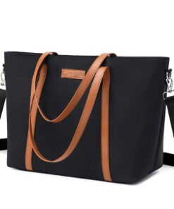Tote Bag for Women, Bags for Women Teacher Work 15.6 Laptop Bags Beach Handbag Black 25 61TkOJqHEXL