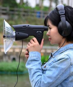 HAUSBELL Listening Device, Scientific Explorer Parabolic Microphone Bionic Ear Electronic Observing Listening Device Digital Device Nature Observing and Listening Device (Headphone Included) Black-headphone Included 27 61TktMlhBzL