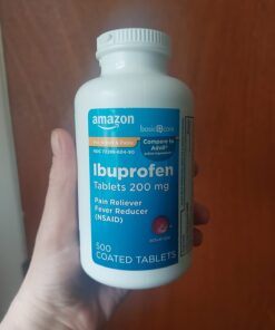 Amazon Basic Care Ibuprofen Tablets 200 mg, Pain Reliever/Fever Reducer, Body Aches, Headache, Arthritis Pain Relief and More, 500 Count 500 Count (Pack of 1) 34 61TlB0C4ZDL