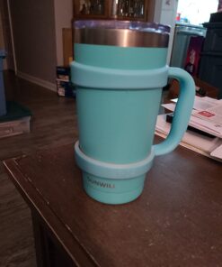 F-32 Handle - 19 COLORS - 20oz Size - Compatible with 20 Oz YETI Tumbler Travel Mug - BPA FREE (20OZ, SEAFOAM BLUE, 1 Count (Pack of 1)) 20ozSeafoam Blue 20.0 ounces 27 61TlwHdLIL