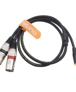 Alternative view of tisino 3.5mm to Dual XLR Stereo Cable 1/8 inch Mini Jack to 2 XLR Male Y Splitter Adapter Cord- 3.3 FT 3.3 feet