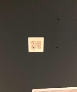 Bryant Electric RR1512W 2-Gang Recessed TV Connection Outlet Plate with 15 Amp 125V Tamper-Resistant Duplex Receptacle with One Pass-Thru Opening, White 1-Pass-Thru Opening 44 61TnumdhSML