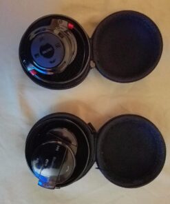 Earbuds Case 2 Pack - GLCON Small Electronic Zipper Case - Shockproof Hard EVA Storage Pouch Zipper Carrying Case for Airpods, Earphone, Ear Bud, Adapter, Cable, Charger, Headset - Black 37 61ToOtqwqOL