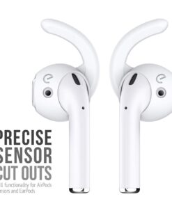 KeyBudz EarBuddyz 2.0 Ear Hooks and Covers Accessories Compatible with Apple AirPods Gen 1 & 2 or EarPods Headphones/Earphones/Earbuds (3 Pairs) (Clear) Clear 29 61ToWCFTWHL