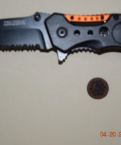 Snake Eye Tactical EMT Black & Orange Folding Pocket Knife 37 61TodjD1C2L