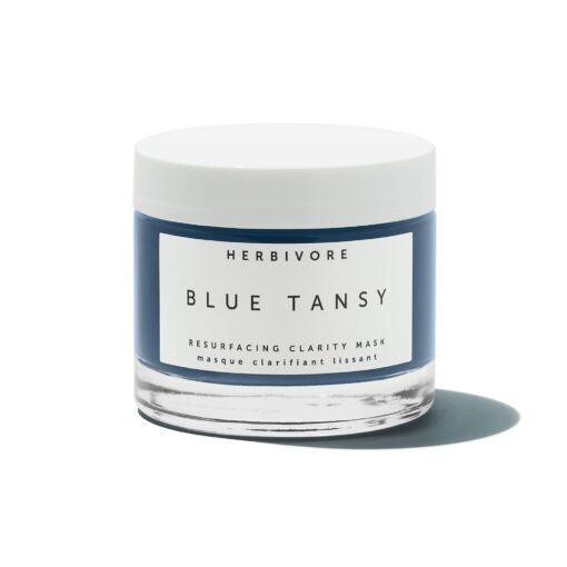 HERBIVORE Blue Tansy BHA & Enzyme Pore Refining Mask - Naturally Clarifies Acne, Blemishes & Redness, Vegan & Cruelty-Free, 60 mL / 2.02 oz