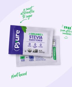 Pyure Organic Stevia Packets | Granulated Sugar Packets - White Sugar Substitute | Zero Carb, Zero Sugar, Zero Calorie Sweetener Packets | Plant-Based Stevia Packets for Keto Coffee | 1000 Count 1000 Count (Pack of 1) 11 61TphYCOkBS