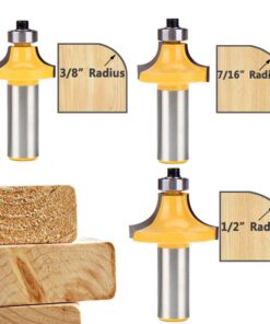 Yakamoz 6Pcs 1/2 Inch Shank Round-Over Router Bits Corner Rounding Edge-Forming Roundover Beading Router Bit Set 10 61TpjF6PVjL