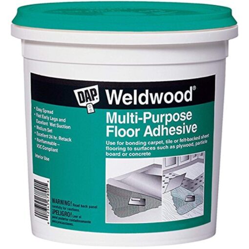 Dap 00141 Multi-Purpose Floor Adhesive, 1-Quart 1 Quart