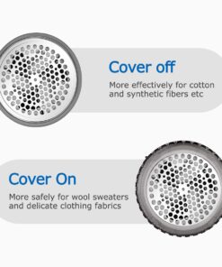 BEAUTURAL Fabric Shaver and Lint Remover, Sweater Defuzzer with 2-Speeds, 2 Replaceable Stainless Steel Blades, Battery Operated, Remove Clothes Fuzz, Lint Balls, Pills, Bobbles Gray Standard 33 61TtH9Z1TkL