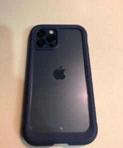 Miracase Glass Case for iPhone 12/ iPhone 12 Pro 6.1 inch (2020), Full-Body Clear Bumper Case with Built-in 9H Tempered Glass Screen Protector for iPhone 12/ iPhone 12 Pro,Dark Blue Dark Blue iPhone 12/12 Pro 6.1'' 42 61TtrdSUwqL