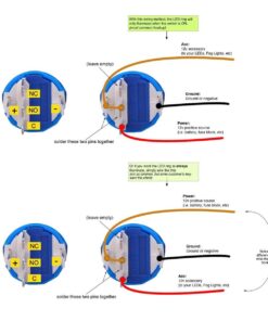 ESUPPORT 12V Car Auto Blue LED Light Momentary Speaker Horn Push Button Metal Toggle Switch 19mm Blue Light 25 61TuhegXG7L