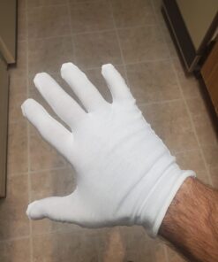 Cotton Gloves, 30 Pcs White Cotton Gloves for Dry Hands Moisturizing Eczema, Washable Cotton Gloves for Men and Women, Stretchable Cloth Gloves for Coin Jewelry Silver Inspection 15 PAIRS 35 61Tur aHbeL