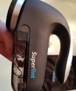 SUPER LINT Best Rated Electric Sweater Shaver Best Fuzz Pill Bobble Remover for Fabric Fleece Curtains Clothes, Black & Silver Batteries or A/C adapter 46 61TvJz84J0L