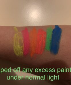 UV Glow Blacklight Face and Body Paint - Neon Fluorescent (0.34oz (Pack of 6)) 0.34 Ounce (Pack of 6) 36 61TvrY44 L
