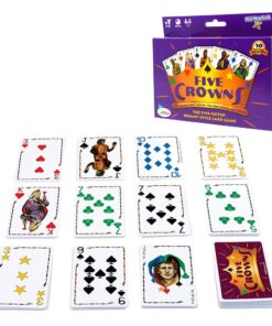 PlayMonster Five Crowns — The Game Isn't Over Until the Kings Go Wild! — 5 Suited Rummy-Style Card Game — For Ages 8+ 28 61Tw5KQMF8L