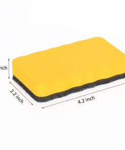 8 Pack Magnetic Dry Eraser - Wellerly Whiteboard Erasers Chalkboard Cleaners Eraser Dry Erase Wipe for Classroom Home Office School Teacher (Blue+Yellow+Red+Green, 4.2inch x 2.2inch x 0.8inch) Blue+yellow+red+green 12 61TwrSHDaNL