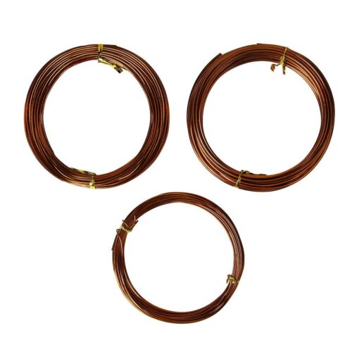 Quality Bronze Long Lasting Bonsai Training Wire Set of 3 Sizes - 1.0mm, 1.5mm, 2.0mm, Corrosion and Rust Resistant (32 Feet Each Size)