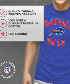 Team Fan Apparel NFL Adult Gameday T-Shirt - Cotton Blend - Tagless - Semi-Fitted - Unleash Your Team Spirit During Game Day Buffalo Bills X-Large Royal 11 61U 0Y 5npL