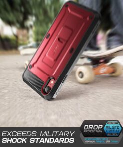 SUPCASE Unicorn Beetle Pro Series Case Designed for iPhone XR, with Built-in Screen Protector Full-Body Rugged Holster Case for iPhone XR 6.1 Inch (2018 Release) (MetallicRed) MetallicRed 35 61U0iYFiZnL
