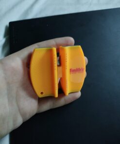 Smith's CCKS 2-Step Knife Sharpener - Yellow - 2-Step Preset Coarse & Fine Slots - Outdoor Handheld Knife Sharpener - Fishing, Hunting, Fillet, Pocket Knives - Compact Plastic Portable Keychain Tool 29 61U1EakTXcL