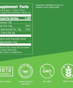 Alternative view of Bulletproof MCT Oil Made with C10 and C8 Oil, 16 Ounces, Keto Supplement for Sustained Energy 16 Fl Oz (Pack of 1)