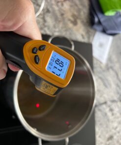 Etekcity Infrared Thermometer Temperature Gun for Cooking, -58°F to 1130°F, Digital Heat Gun for Meat Pizza Oven, Laser Tool for Indoor Outdoor Pool, Cooking, Candy, Griddle Hvac, Yellow 54 61U20FD3aaL