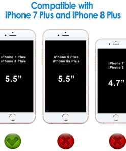 Alternative view of JETech Case for iPhone 8 Plus and iPhone 7 Plus 5.5-Inch, Non-Yellowing Shockproof Phone Bumper Cover, Anti-Scratch Clear Back (Clear)