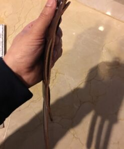 HZMAN Mens Genuine Leather Wide Triple Strap Cuff Wrap Gauntlet Wristband Buckle Fastening Arm Armor Cuff Brown 23 61U3Tmwfj9L