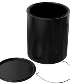 Plastic Paint Can (Black) - 1 Gallon Bucket w/Lid & Handle - Triple Lock Airtight Seal - Touchdown Bucket, Small Pail - Made from 100% USA Recycled Polypropylene Plastic 11 61U3hjVs2WL 1