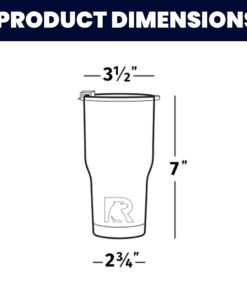 RTIC Double Wall Vacuum Insulated Tumbler, 20 oz, Stainless Steel 20 Ounce (Pack of 1) 26 61U3mV0sH7L