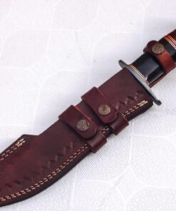 Handmade Damascus Steel 15.25 Inches Bowie Knife - Solid Marindi Wood/Bone Handle(Case/Knife may vary slightly) (REG-49) REG-49 12 61U5gWUTbTL