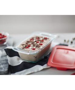 Alternative view of Pyrex Easy Grab 1.5-Qt Glass Loaf Dish with Lid, Tempered Glass Baking Pan with Large Handles, Non-Toxic, BPA-Free Lid, Bread Pan, Dishwasher, Fridge, Freezer, Oven and Microwave Safe Loaf Pan, 2 PC Loaf Set 1.5 QT