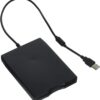 Nice2MiTu 3.5" USB External Floppy Disk Drive Portable 1.44 MB FDD USB Drive Plug and Play for PC Windows 10 7 8 XP Vista Mac Black (1P) 1P