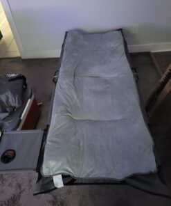 Coleman Pack-Away Camping Cot with Removable Side Table, Extra Wide Cot Fits Adults up to 6ft 6in or 300lbs, Carry Bag Included Grey 41 61U8q2nJCSL