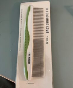 Dog Comb for Removes Tangles and Knots - Cat Comb for Removing Matted Fur - Grooming Tool with Stainless Steel Teeth and Non-Slip Grip Handle - Best Pet Hair Comb for Home Grooming Kit - Ebook Guide 31 61U96pH75L