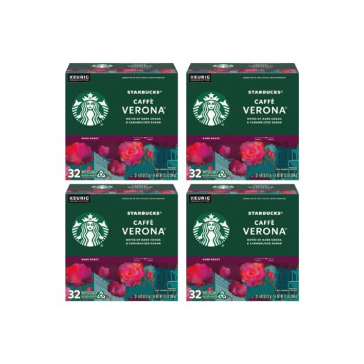 Starbucks Coffee K-Cup Pods, Caffè Verona, Dark Roast Coffee, Notes of Dark Cocoa & Caramelized Sugar, Keurig Genuine K-Cup Pods, 32 CT K-Cups/Box (Pack of 3 Boxes) Café verona 24 Count (Pack of 4)