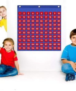 Alternative view of Eamay Hundreds Pocket Chart with 130 Number Cards, Number 1-100 Board Pocket Chart for Teacher Lessons in a Classroom or for Use at Home (100 Pockets) 100 pockets